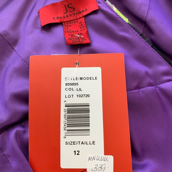 NWT 100% Silk dress with Crystal Rhinestone Appliqués - Picture 7 of 9